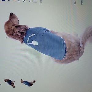 PajamaGram teal puppaccino dog pet pajama snap front graphic tee shirt XL New…